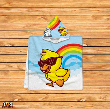 Kids Poncho Towel duck and sheep