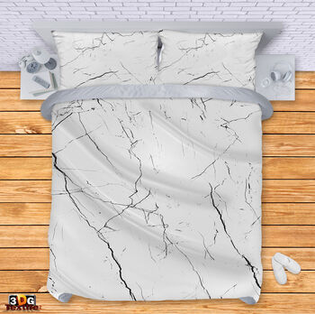 Bed Linen White Marble