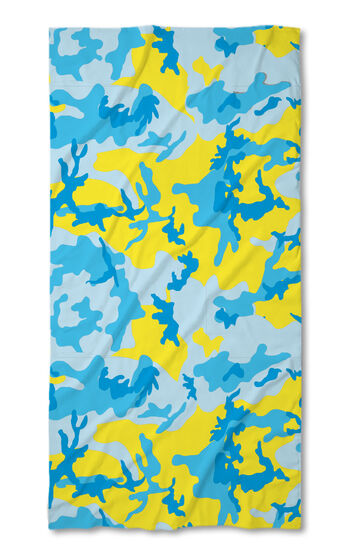 Beach Towel Blue-yellow camouflage