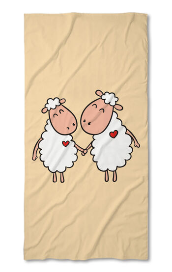 Beach Towel Sheep love