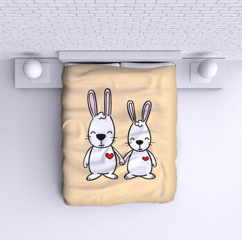 Bed Cover Rabbit love