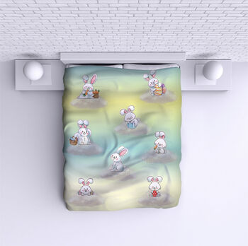 Bed Cover Easter bunnies