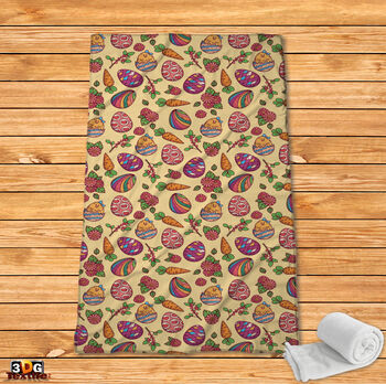 Fleece Blanket Colorful Easter
