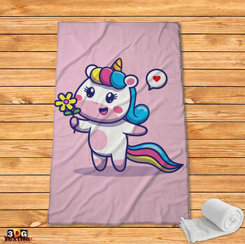 Fleece Blanket Happy unicorn