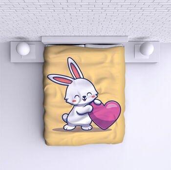Bed Cover Rabbit heart