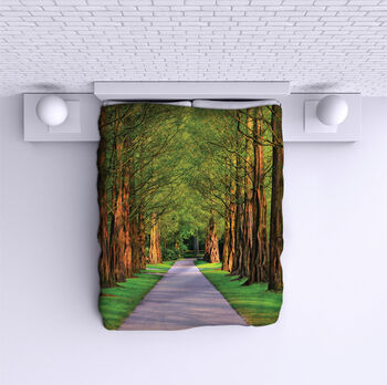 Bed Cover Road in the forest