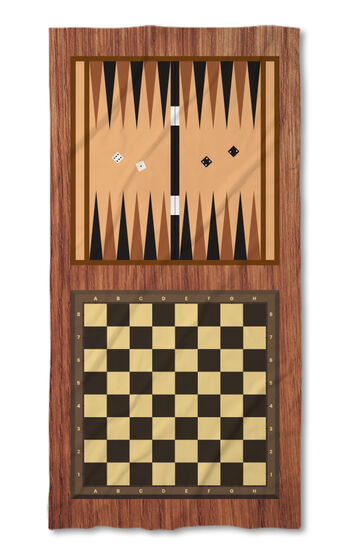Beach Towel Chess and Backgammon