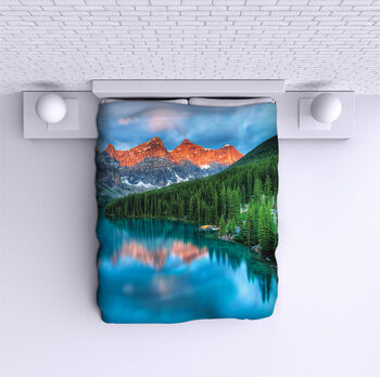 Bed Cover Sunrise in the mountains
