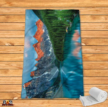 Fleece Blanket Sunrise in the mountains