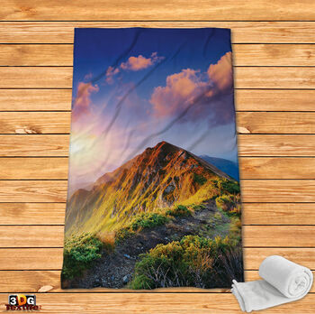 Fleece Blanket Path in the mountains