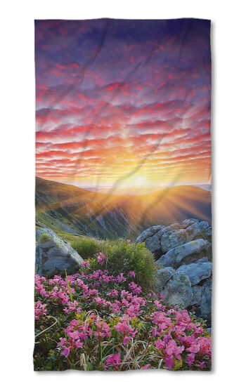 Beach Towel Sunset in the mountains