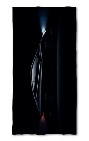 Beach Towel Black car