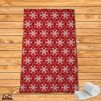Fleece Blanket White snowflakes