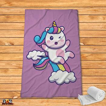 Fleece Blanket Farting Unicorn