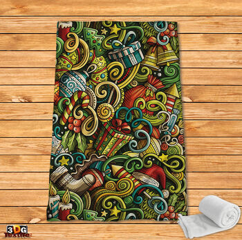 Fleece Blanket Christmas pattern