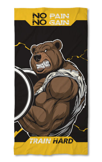 Beach Towel No pain no gain Bear