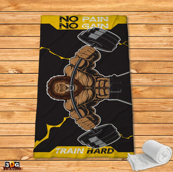 Fleece Blanket No pain no gain Lion