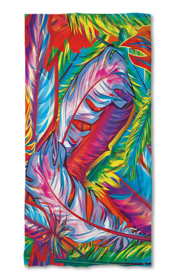 Beach Towel Colorful feathers