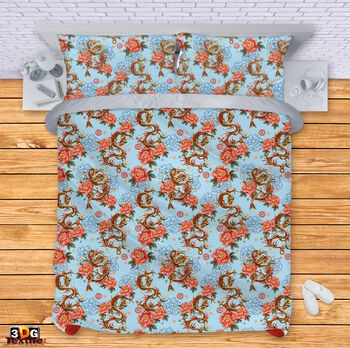 Bed Linen Dragons and Flowers