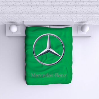 Bed Cover Mercedes logo green