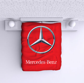 Bed Cover Mercedes logo red