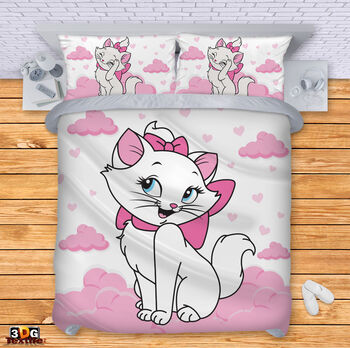 Bed Linen Marie Cat white