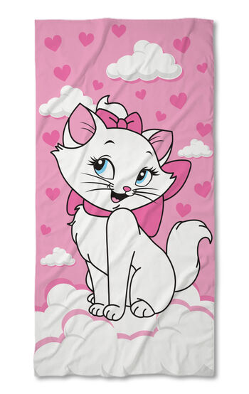 Beach Towel Marie Cat pink