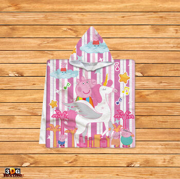 Kids Poncho Towel Peppa Pig party