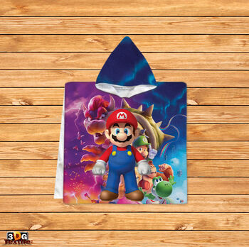 Kids Poncho Towel Super Mario