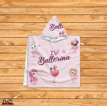 Kids Poncho Towel Ballerina
