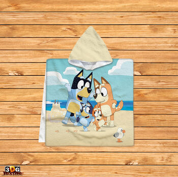 Kids Poncho Towel Bluey 2023