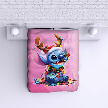 Bed Cover Stitch Christmas pink