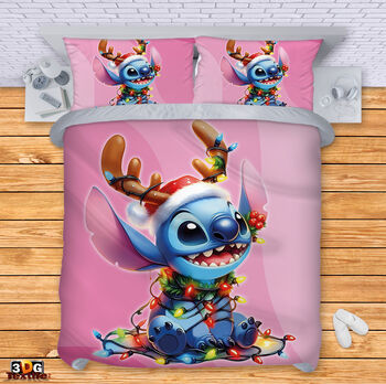 Bed Linen Stitch Christmas pink