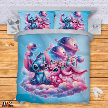 Bed Linen Stitch In love blue