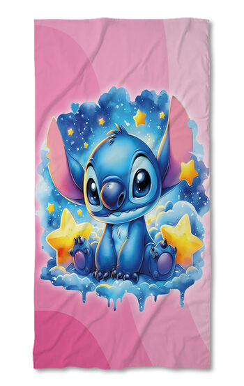 Beach Towel Stitch Night pink