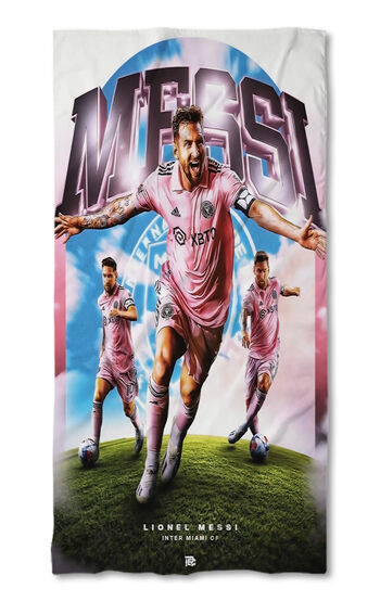 Beach Towel Messi Inter Miami