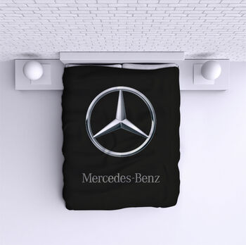 Bed Cover Mercedes logo black