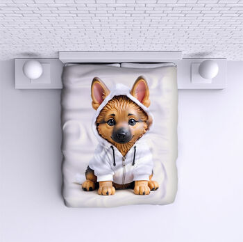 Bed Cover Cute dog AI