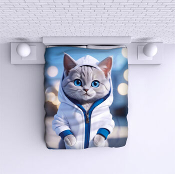Bed Cover Cute cat AI