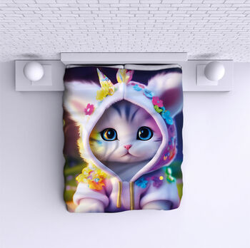 Bed Cover Cute cat AI 2