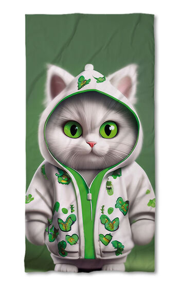 Beach Towel Cute cat AI 2