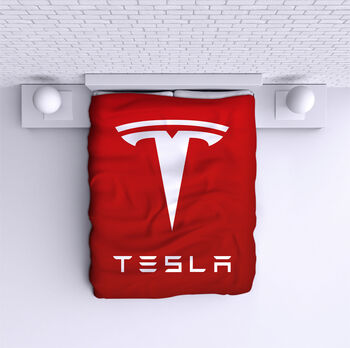 Bed Cover Tesla red