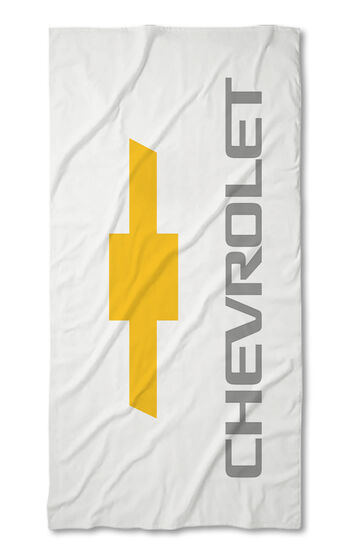 Beach Towel Chevrolet white