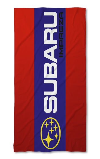 Beach Towel Subaru Impreza red