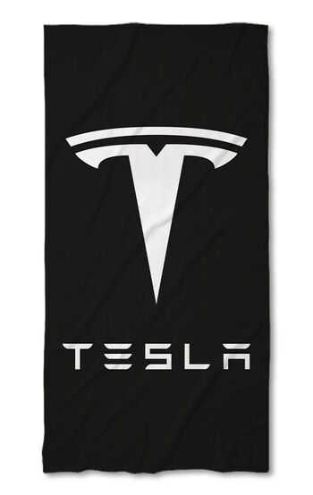 Beach Towel Tesla black