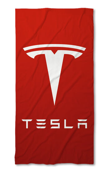Beach Towel Tesla red