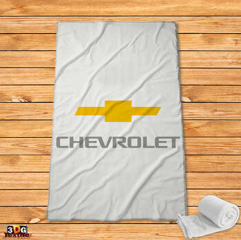 Fleece Blanket Chevrolet white