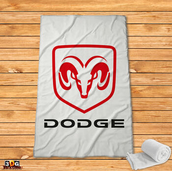 Fleece Blanket Dodge white