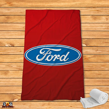 Fleece Blanket Ford red