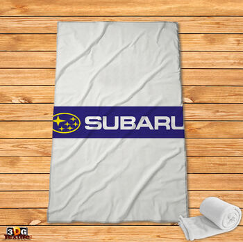 Fleece Blanket Subaru white